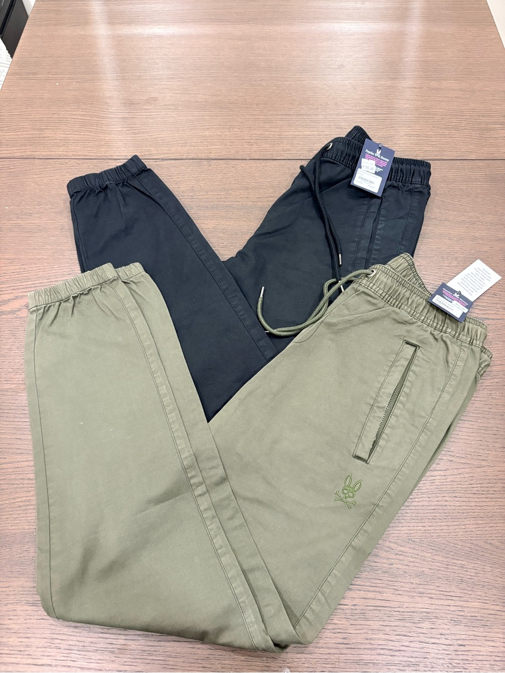 Psycho Bunny Olive & Black Jogger Pants